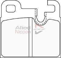 Sada brzdových platničiek kotúčovej brzdy Allied Nippon